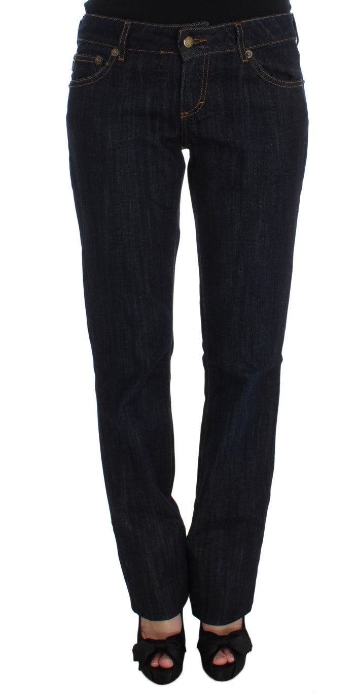 Cavalli Chic Blue Straight Fit Designer Jeans W26