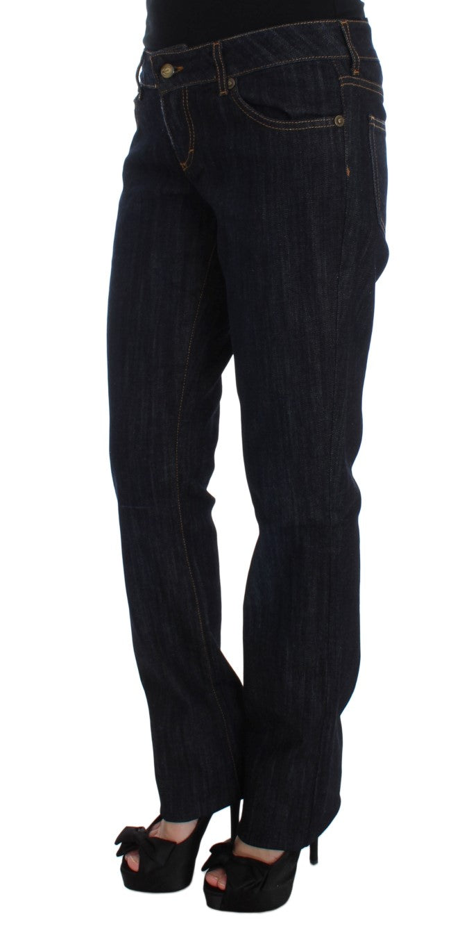 Cavalli Chic Blue Straight Fit Designer Jeans W26