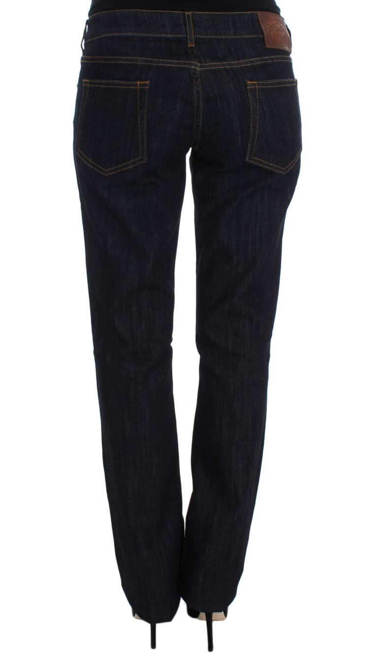 Cavalli Chic Blue Straight Fit Designer Jeans W26