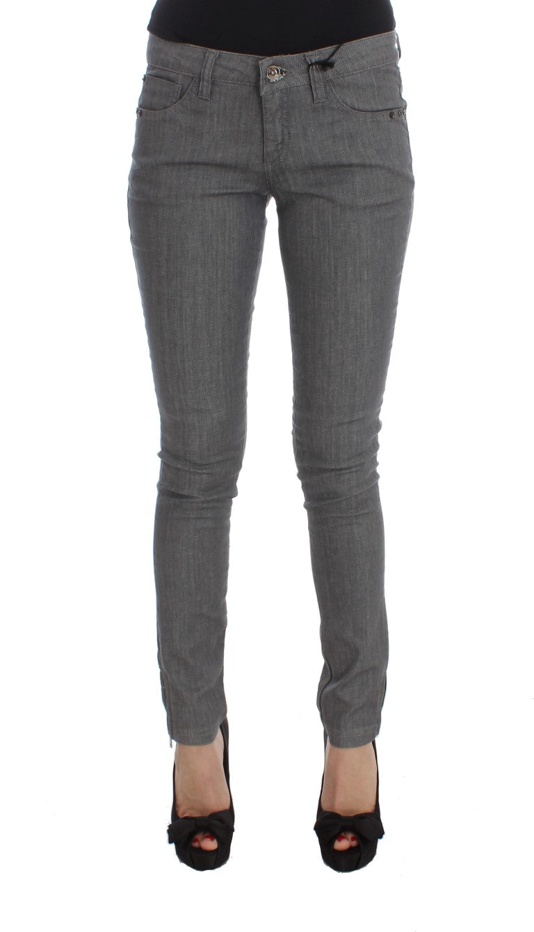 Costume National Chic Gray Slim-Fit Designer Jeans W26