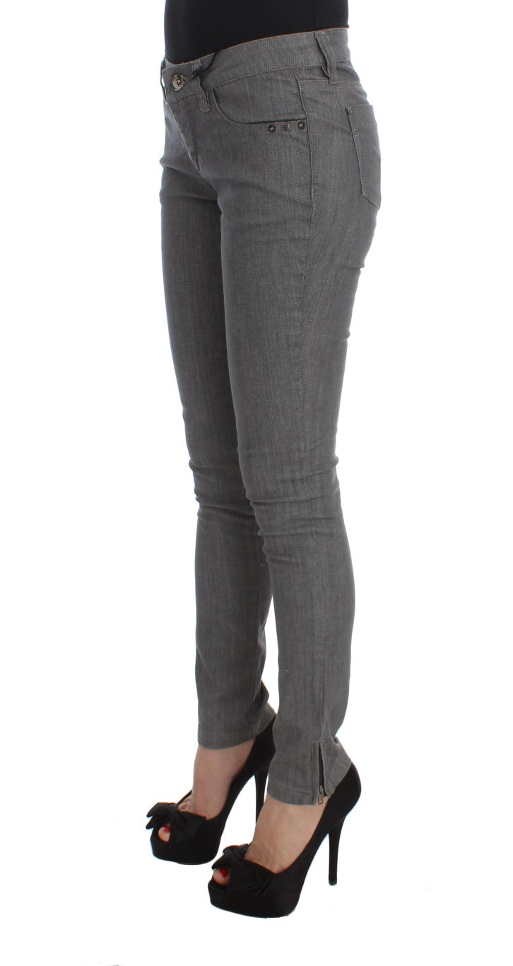 Costume National Chic Gray Slim-Fit Designer Jeans W26