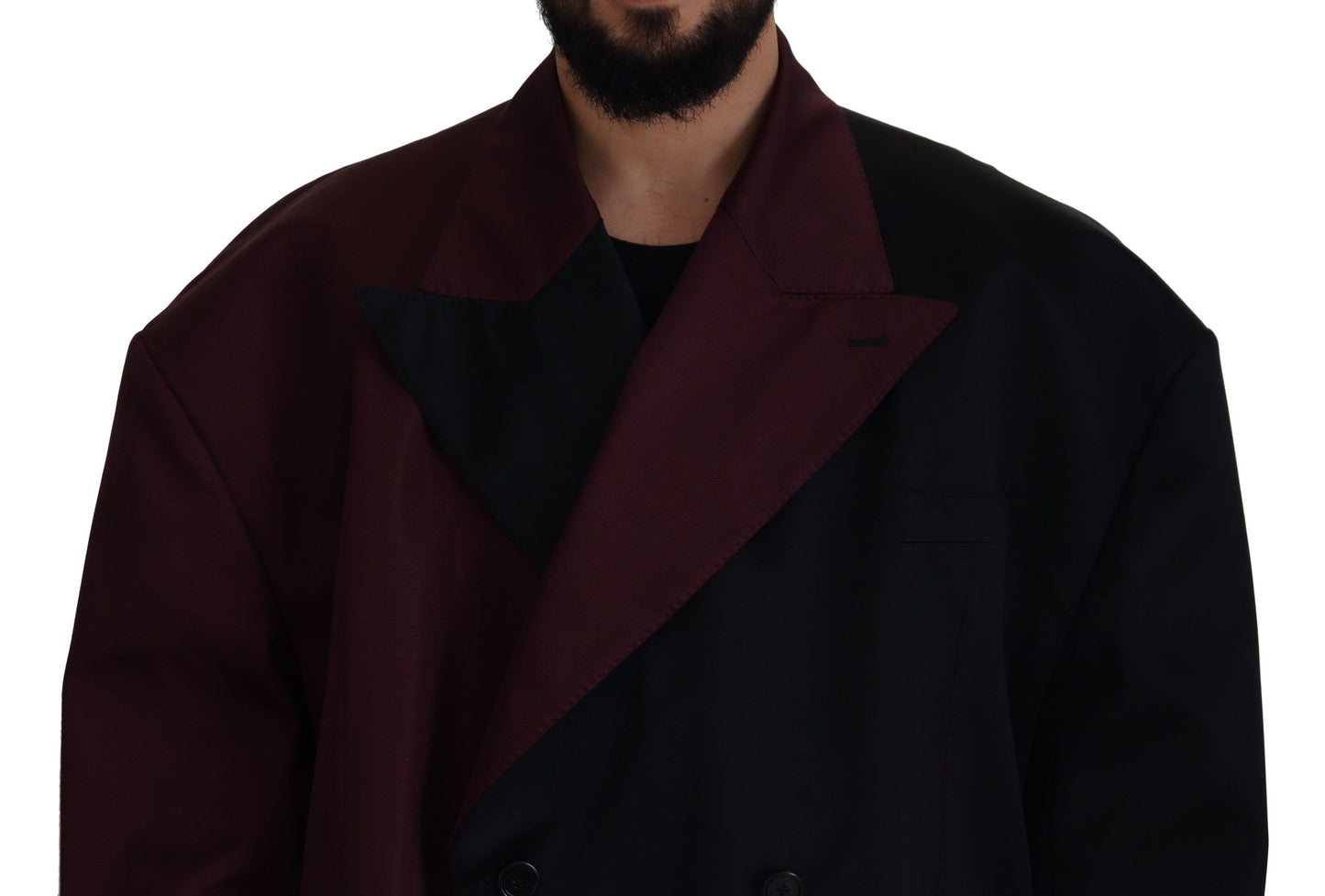 Dolce & Gabbana Elegant Bordeaux Double-Breasted Jacket IT50 / L