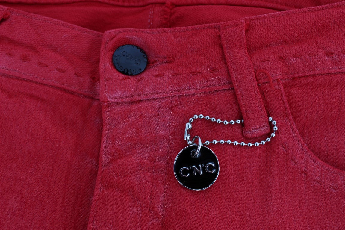 Costume National Chic Red Slim Fit Jeans