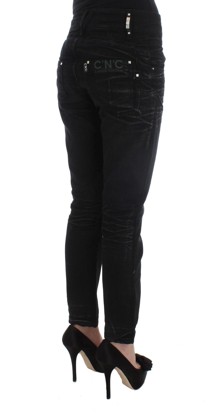 Costume National Elegant Black Slouchy Fit Jeans for Trendsetters W26