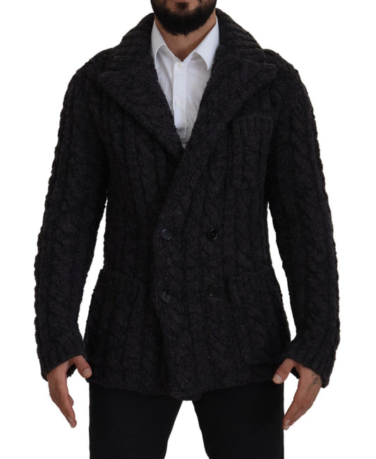 Dolce & Gabbana Elegant Double-Breasted Wool-Cashmere Coat IT46 / S