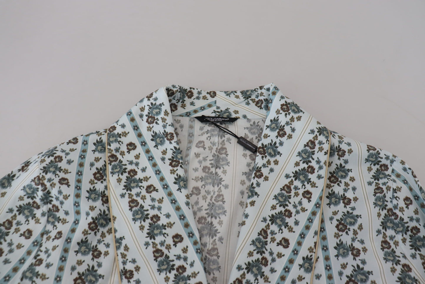 Dolce & Gabbana Elegant Floral Cotton Jacket Robe IT48 / M