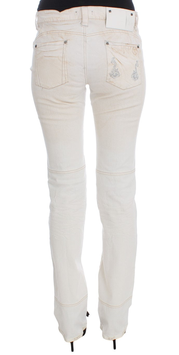 Costume National Chic White Slim Fit Designer Jeans W26