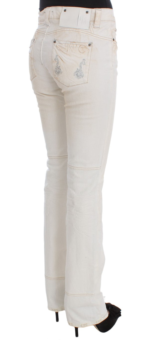 Costume National Chic White Slim Fit Designer Jeans W26