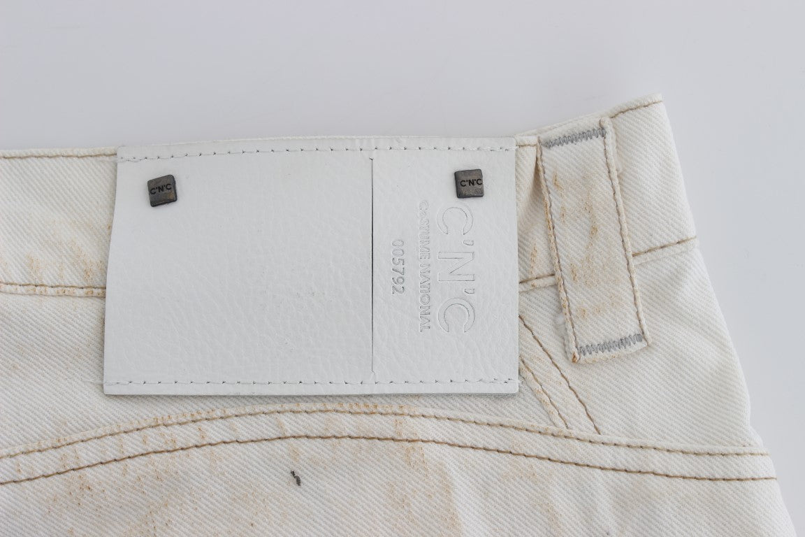 Costume National Chic White Slim Fit Designer Jeans W26