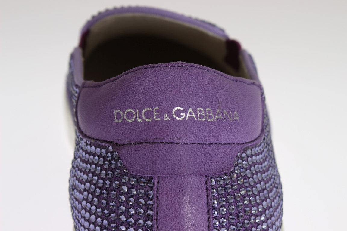 Dolce & Gabbana Elegant Purple Strass Fashion  Sneakers EU44 / US11