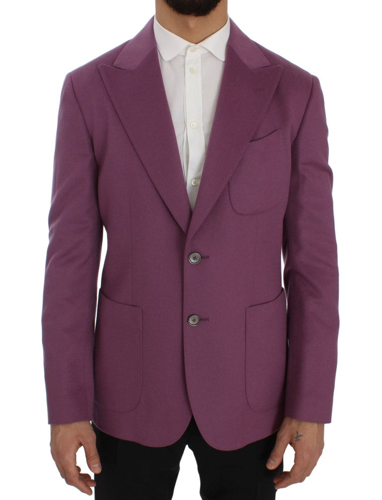 Dolce & Gabbana Elegant Purple Cashmere-Silk Blend Blazer IT44 / XS