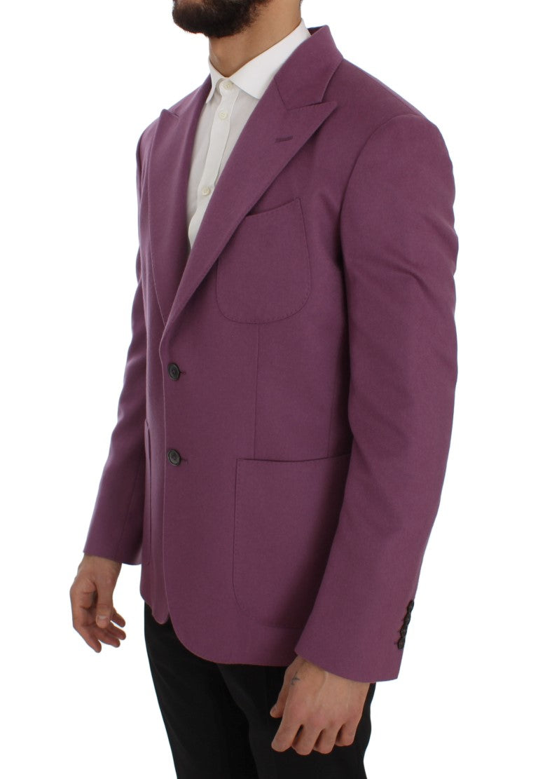 Dolce & Gabbana Elegant Purple Cashmere-Silk Blend Blazer IT44 / XS