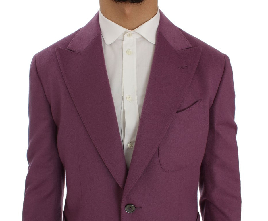 Dolce & Gabbana Elegant Purple Cashmere-Silk Blend Blazer IT44 / XS