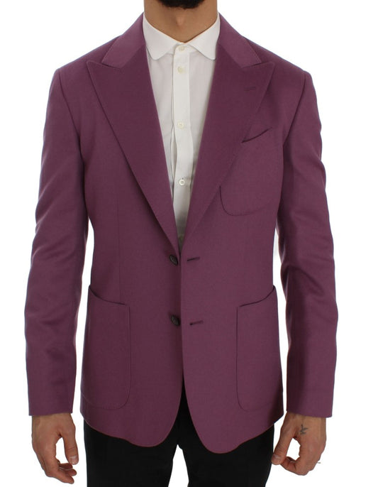 Dolce & Gabbana Elegant Purple Cashmere-Silk Blend Blazer IT44 / XS