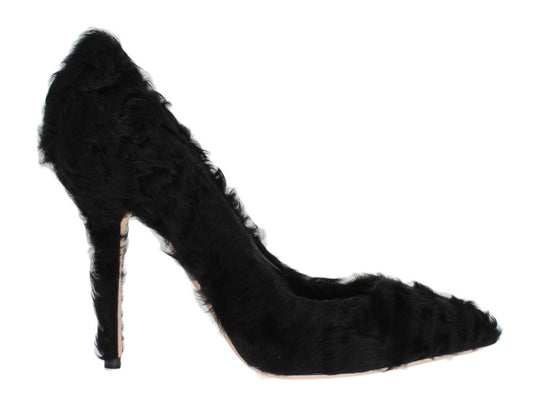 Dolce & Gabbana Elegant Pumps in Luxe Xiangao Fur Leather EU40 / US9.5