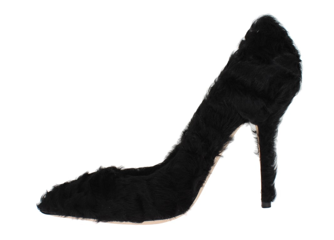 Dolce & Gabbana Elegant Pumps in Luxe Xiangao Fur Leather EU40 / US9.5