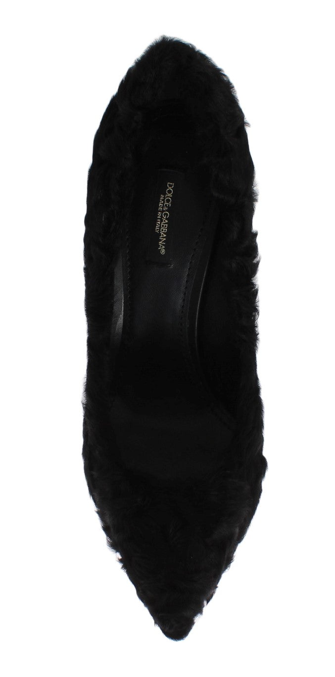 Dolce & Gabbana Elegant Pumps in Luxe Xiangao Fur Leather EU40 / US9.5