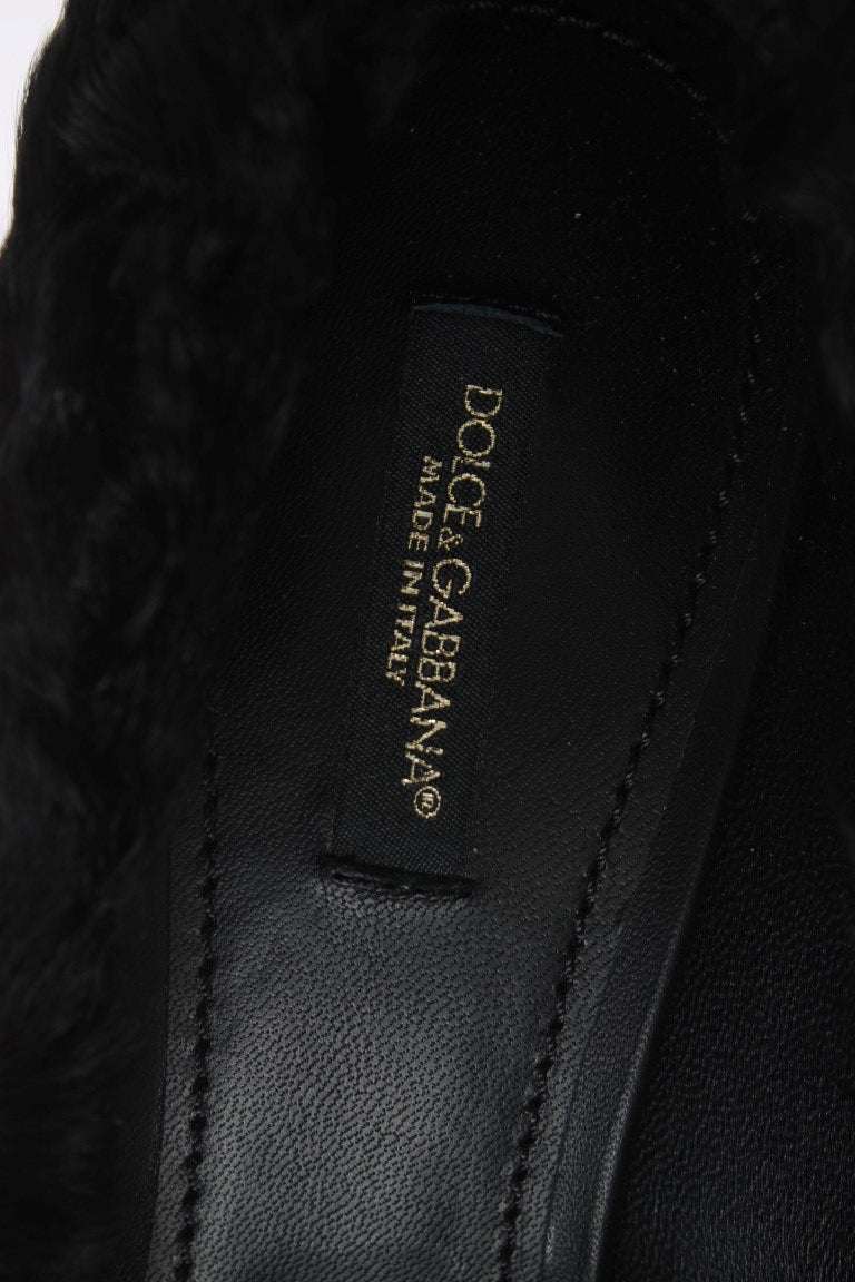 Dolce & Gabbana Elegant Pumps in Luxe Xiangao Fur Leather EU40 / US9.5