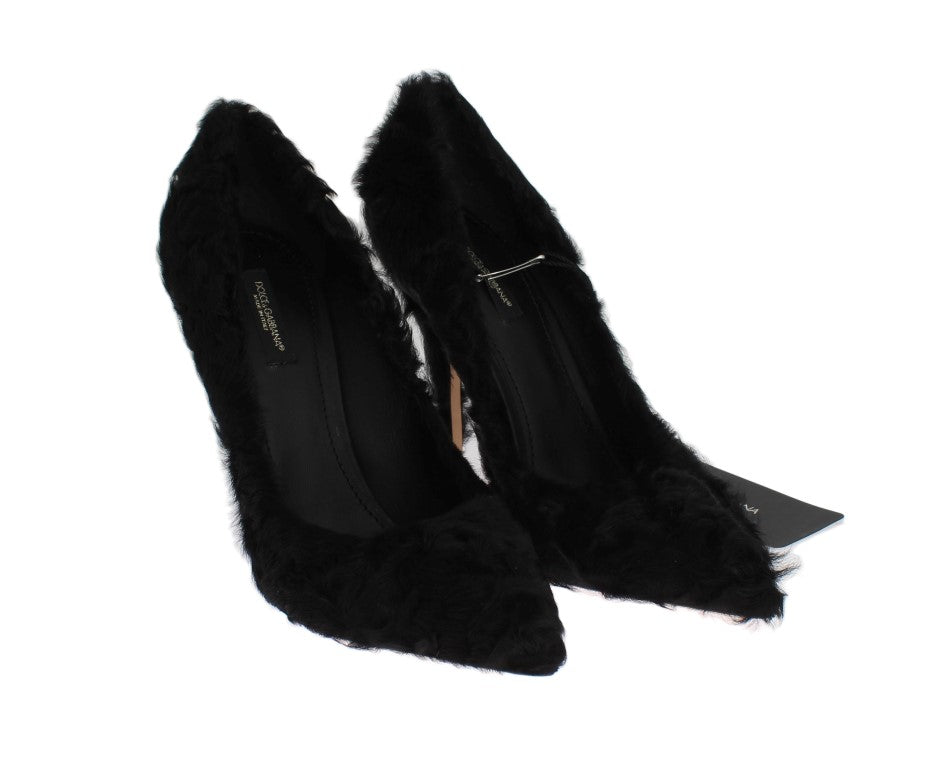 Dolce & Gabbana Elegant Pumps in Luxe Xiangao Fur Leather EU40 / US9.5