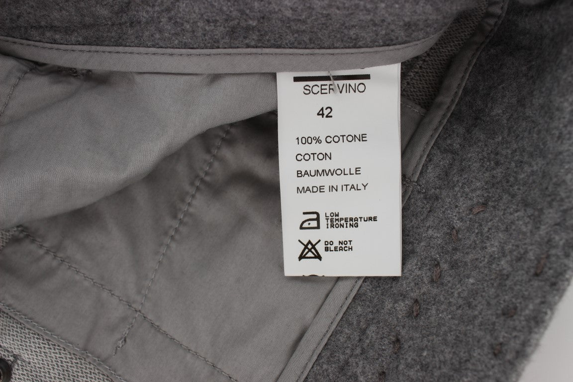 Ermanno Scervino Chic Gray Casual Cotton Pants IT46 | XL