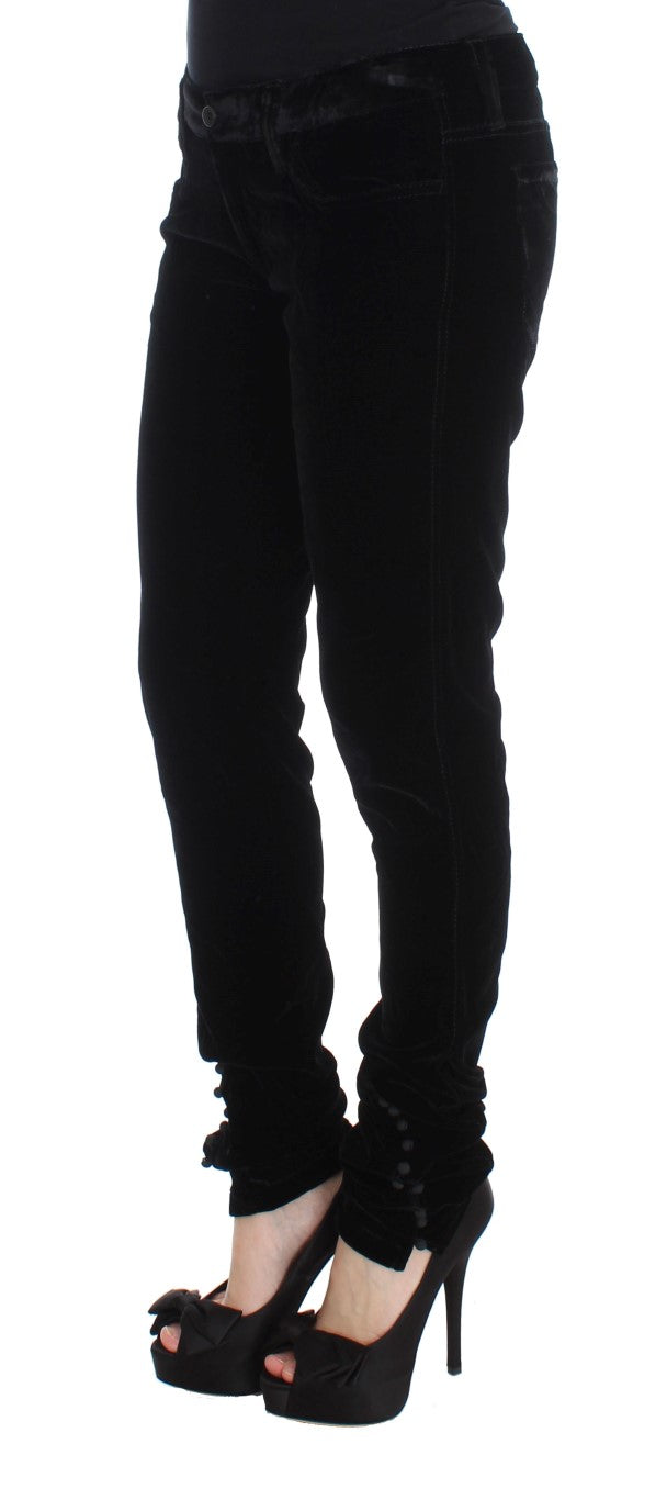 Ermanno Scervino Elegant Black Slim Fit Trousers