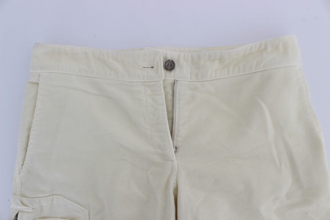 Ermanno Scervino Beige Capri Cropped Chic Pants IT38 | XS