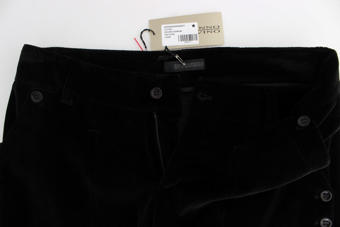 Ermanno Scervino Chic Black Straight Fit Cotton Jeans IT46 | XL