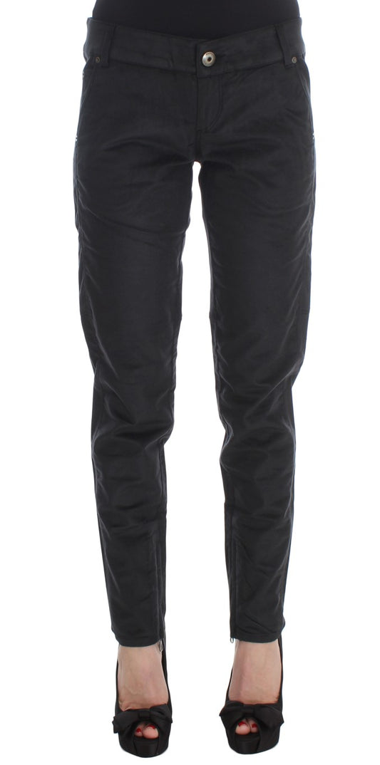 Ermanno Scervino Chic Black Regular Fit Trousers IT42 | M