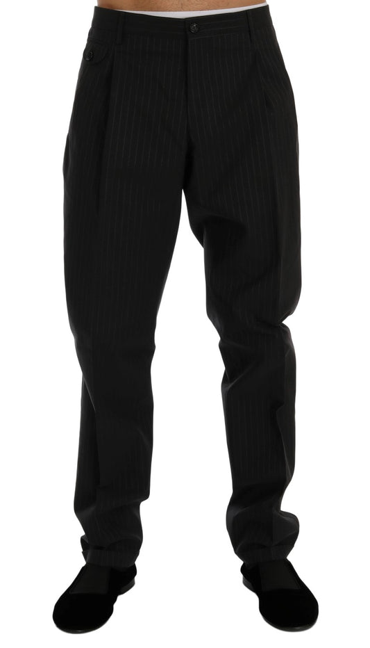 Dolce & Gabbana Elegant Striped Straight Fit Dress Trousers IT52 / XL