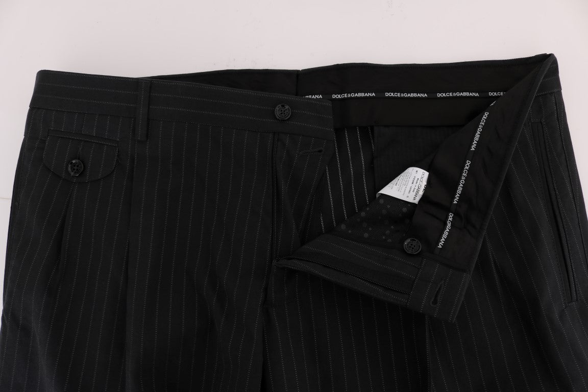 Dolce & Gabbana Elegant Striped Straight Fit Dress Trousers IT52 / XL