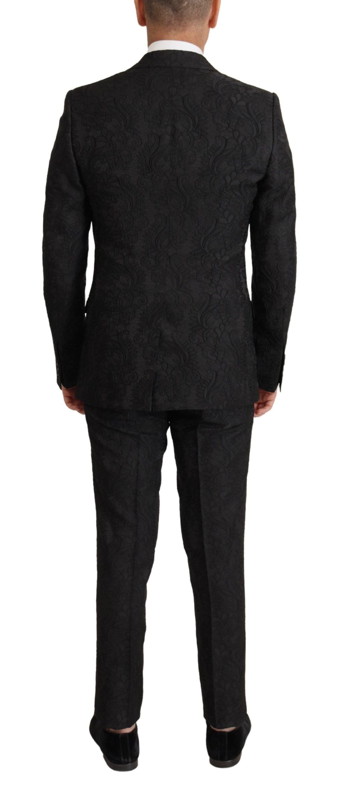 Dolce & Gabbana Glittering Black Martini Suit Set IT46 / S