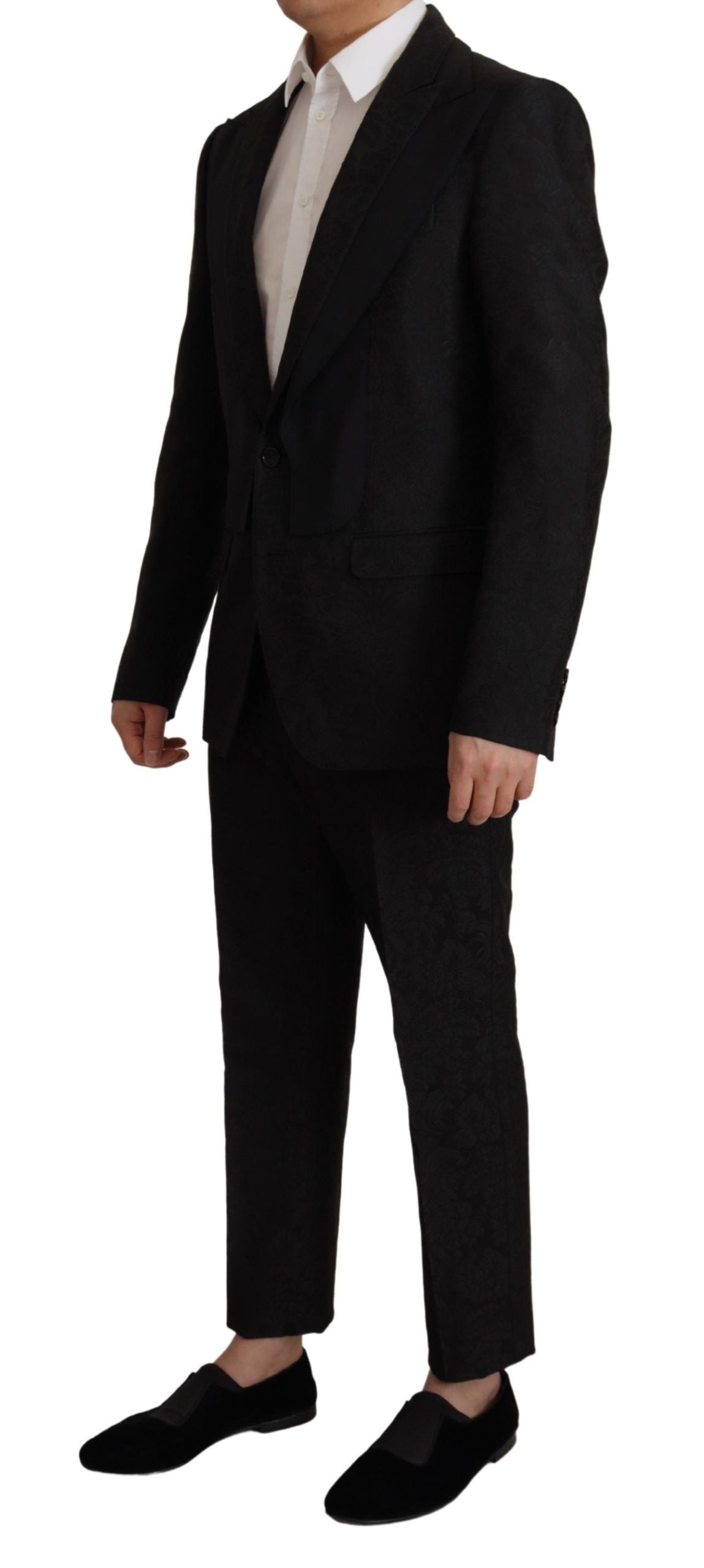 Dolce & Gabbana Elegant Black Two-Piece Martini Suit IT48 / M