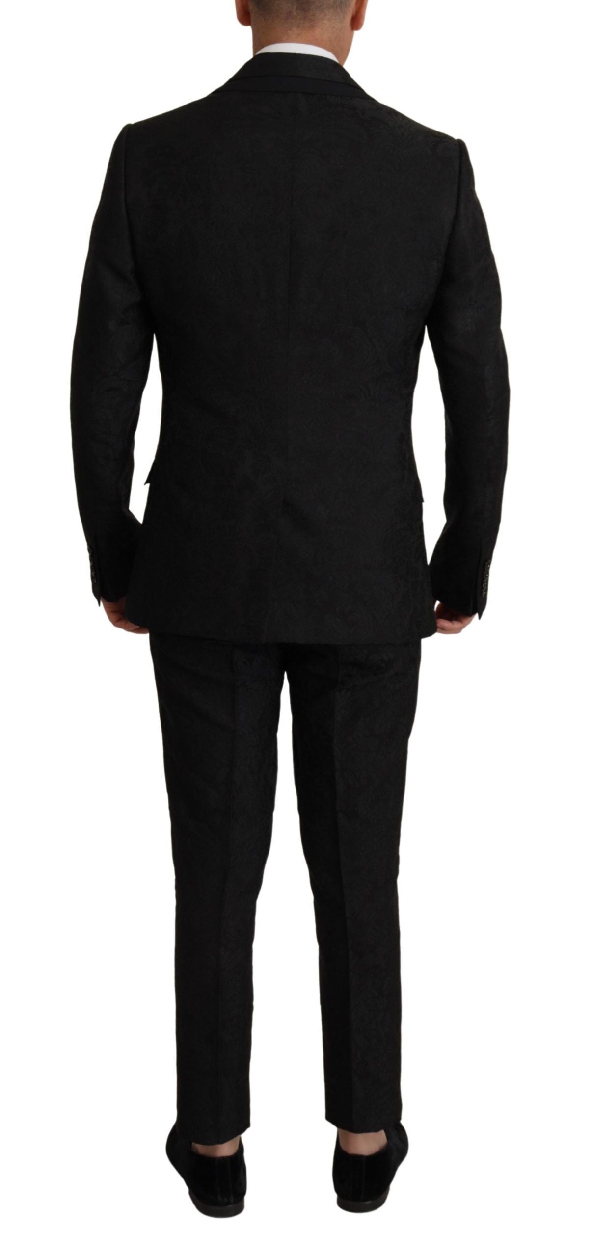 Dolce & Gabbana Elegant Black Two-Piece Martini Suit IT48 / M