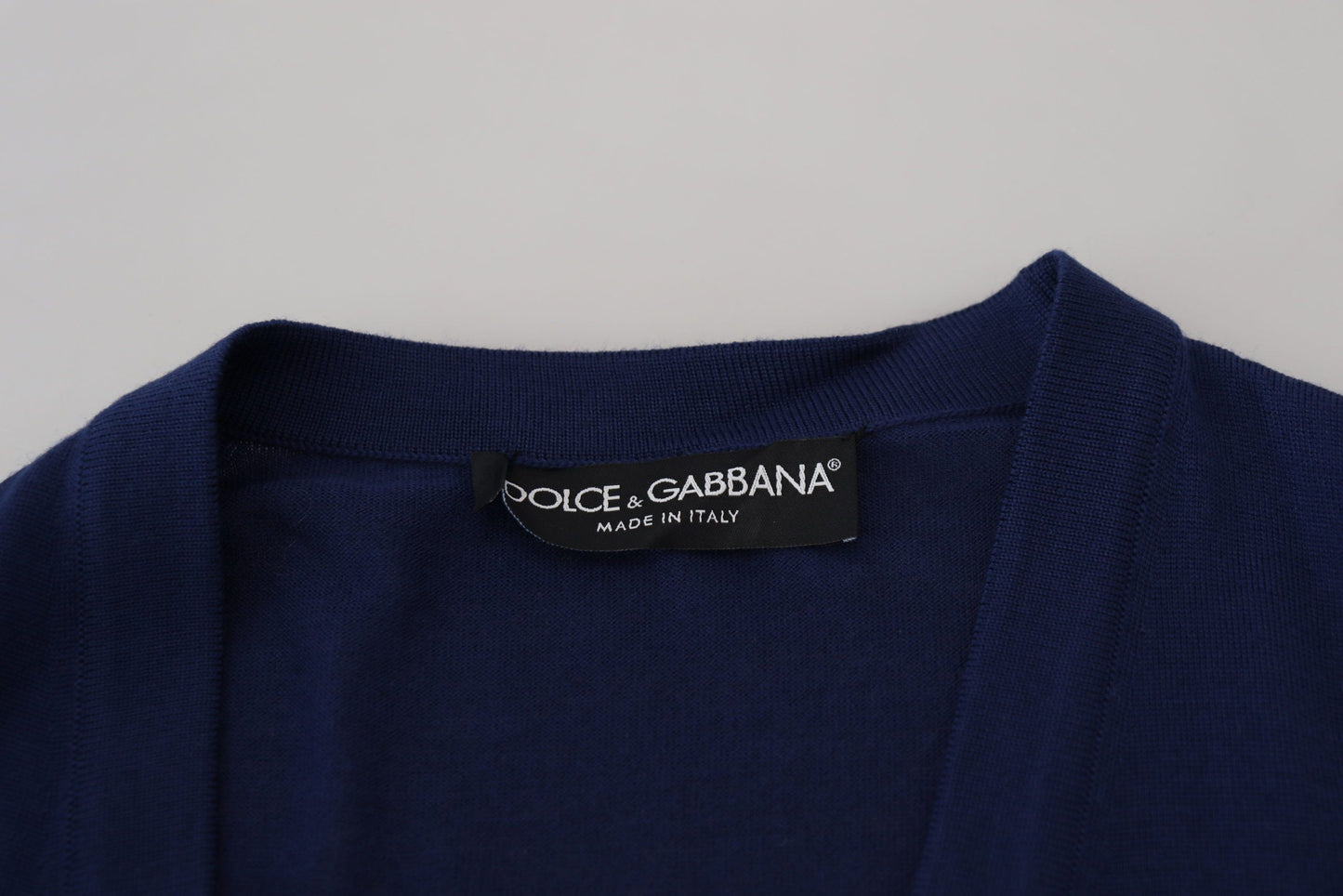 Dolce & Gabbana Elegant Virgin Wool Blue Cardigan  Sweater IT44 / XS