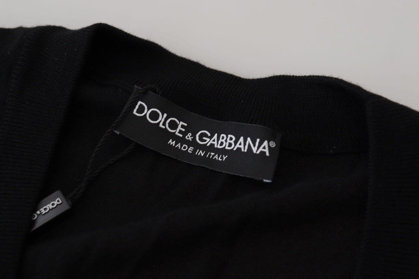 Dolce & Gabbana Elegant Wool Buttoned Black Cardigan IT44 / XS