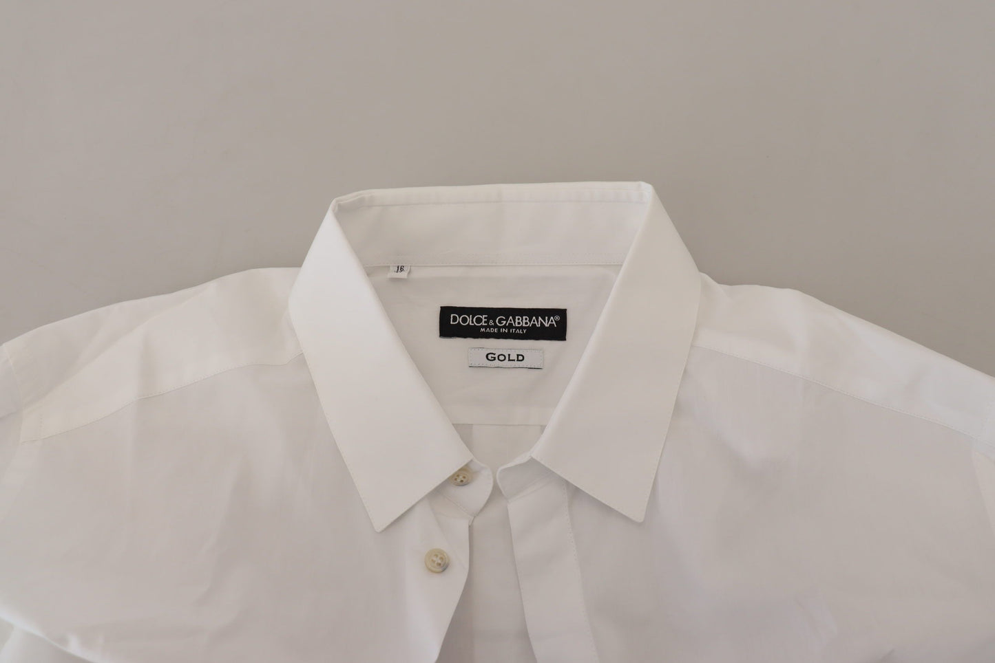 Dolce & Gabbana Elegant White Peacock Feather Dress Shirt IT41 | L