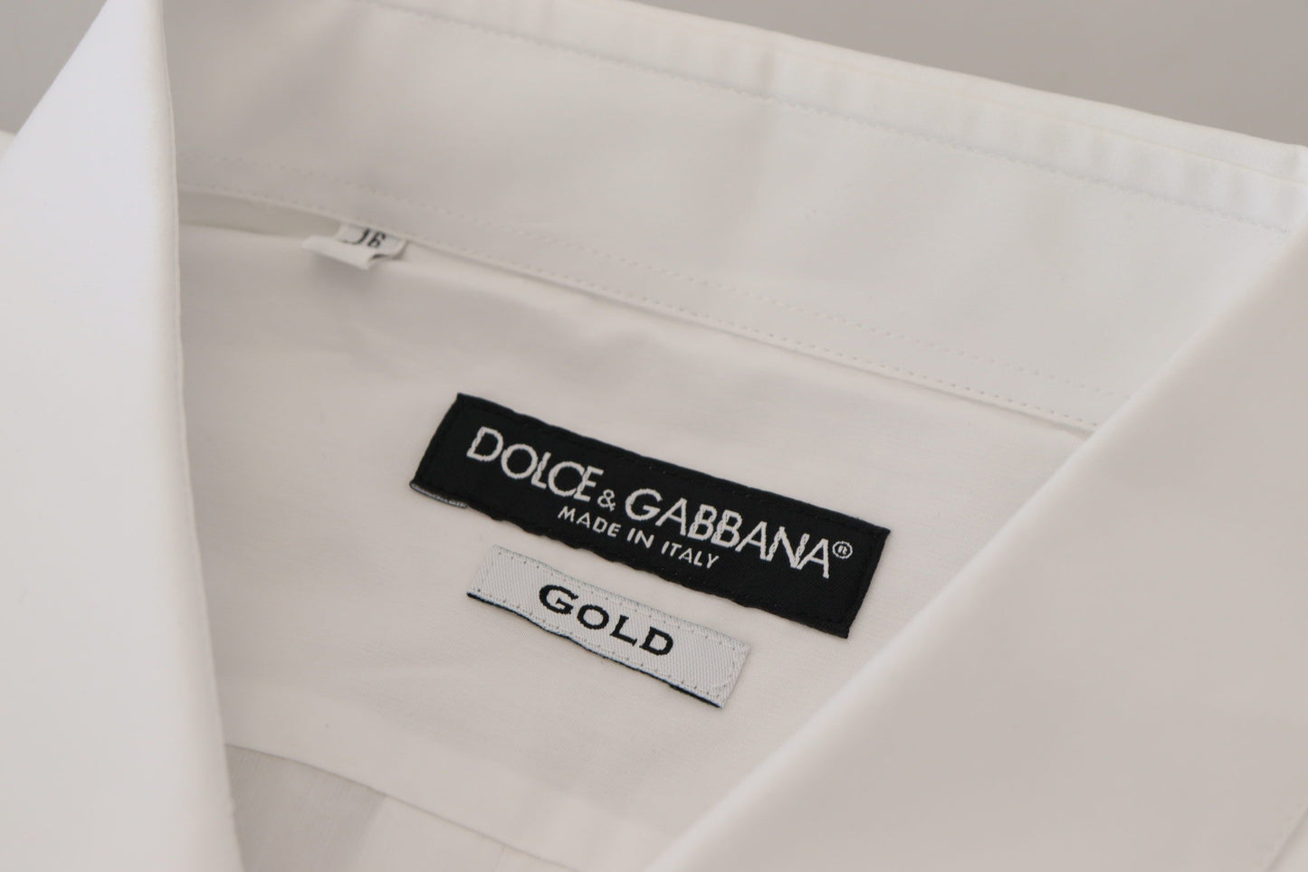 Dolce & Gabbana Elegant White Peacock Feather Dress Shirt IT41 | L