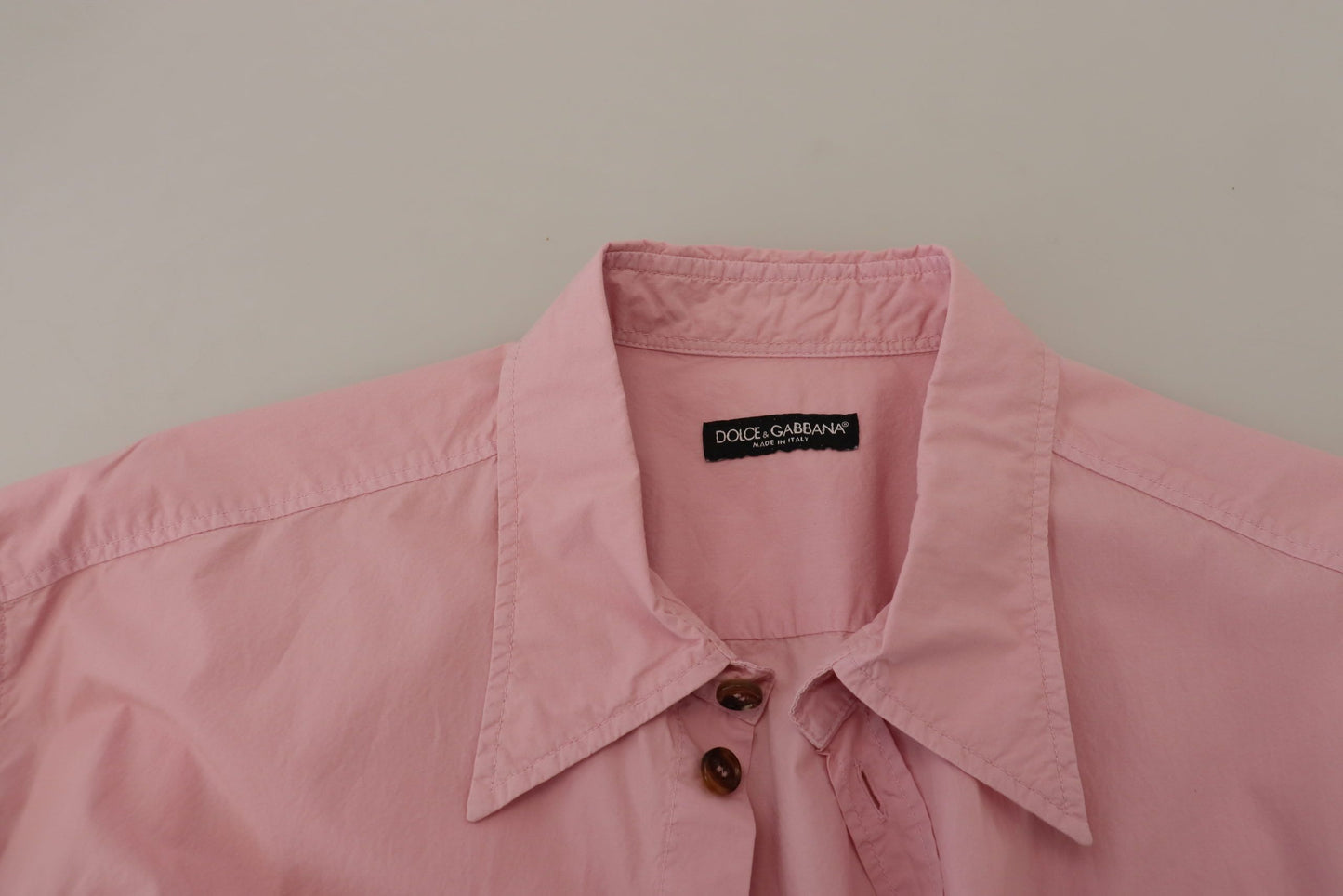 Dolce & Gabbana Elegant Pink Casual Cotton Shirt IT45 / 3XL