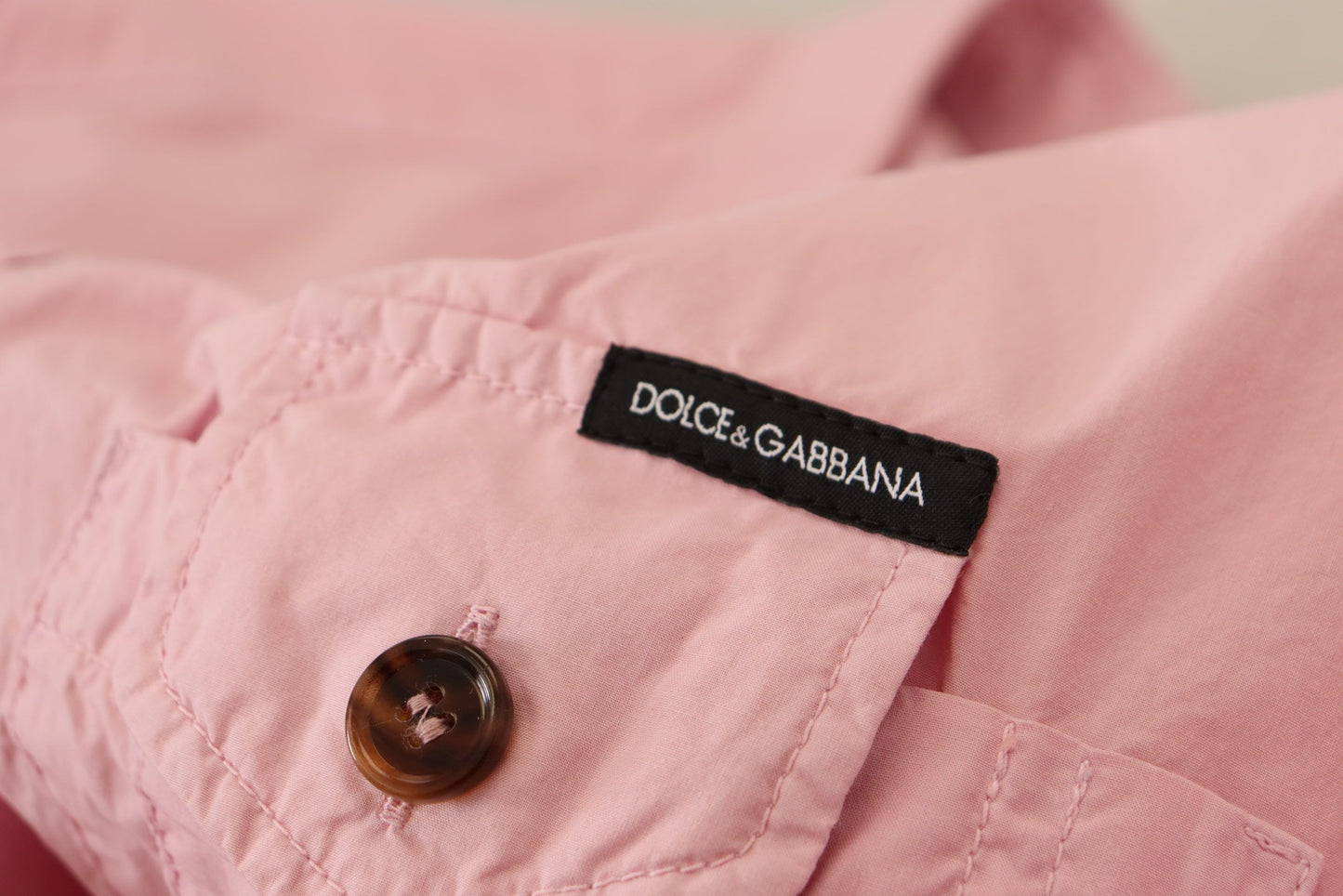 Dolce & Gabbana Elegant Pink Casual Cotton Shirt IT45 / 3XL