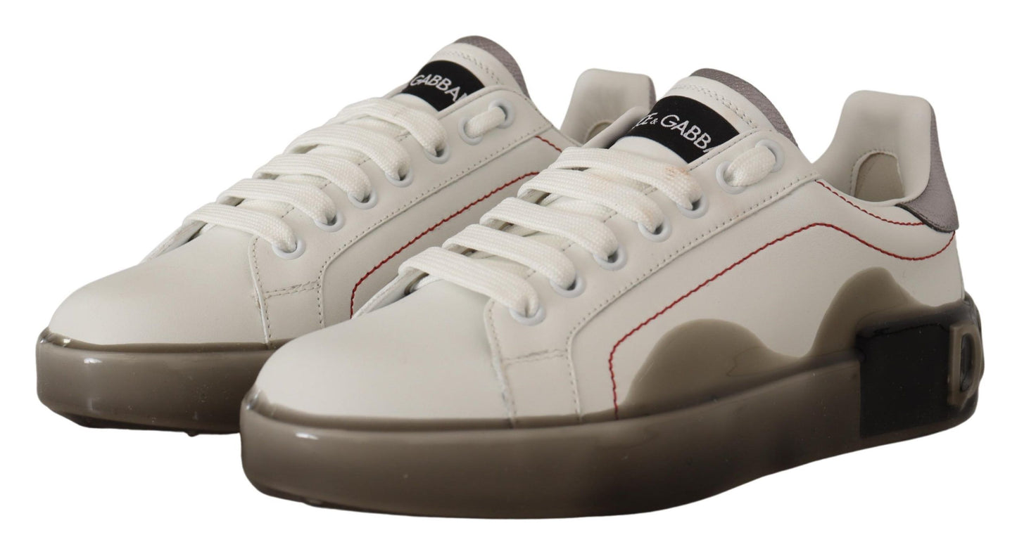 Dolce & Gabbana Elegant White Leather Sneakers EU36 / US5.5