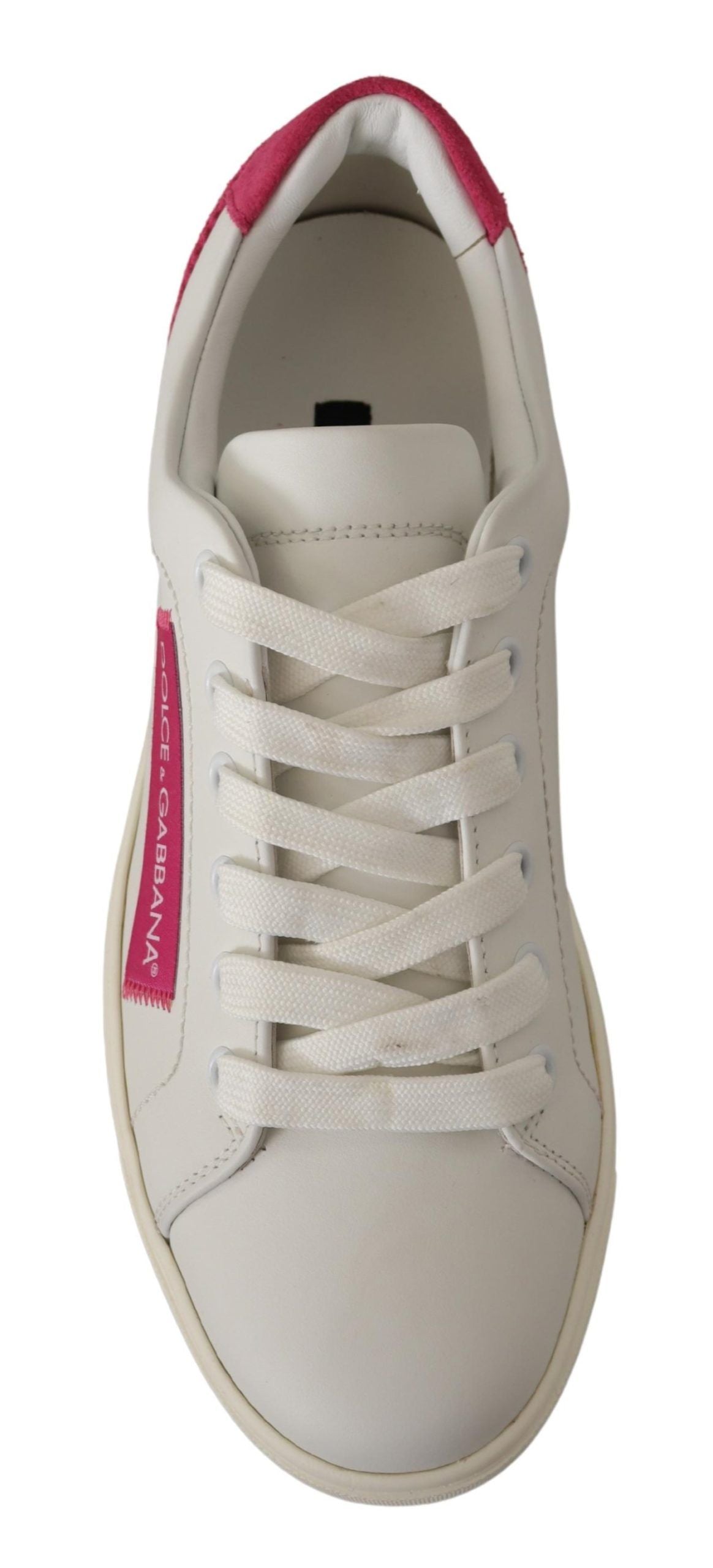 Dolce & Gabbana Elegant White Leather Low-Top Sneakers EU36 / US5.5