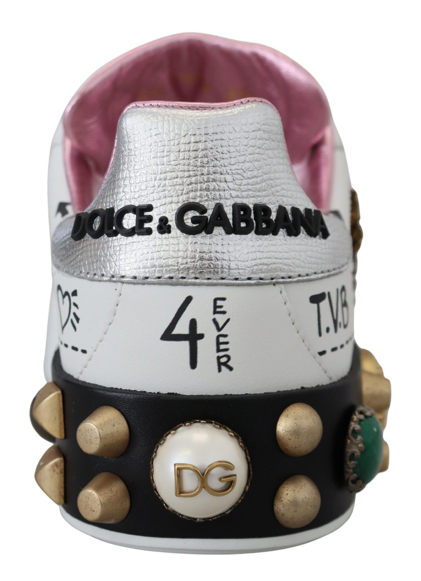 Dolce & Gabbana Queen Crown Chic Leather Sneakers EU34 / US3.5