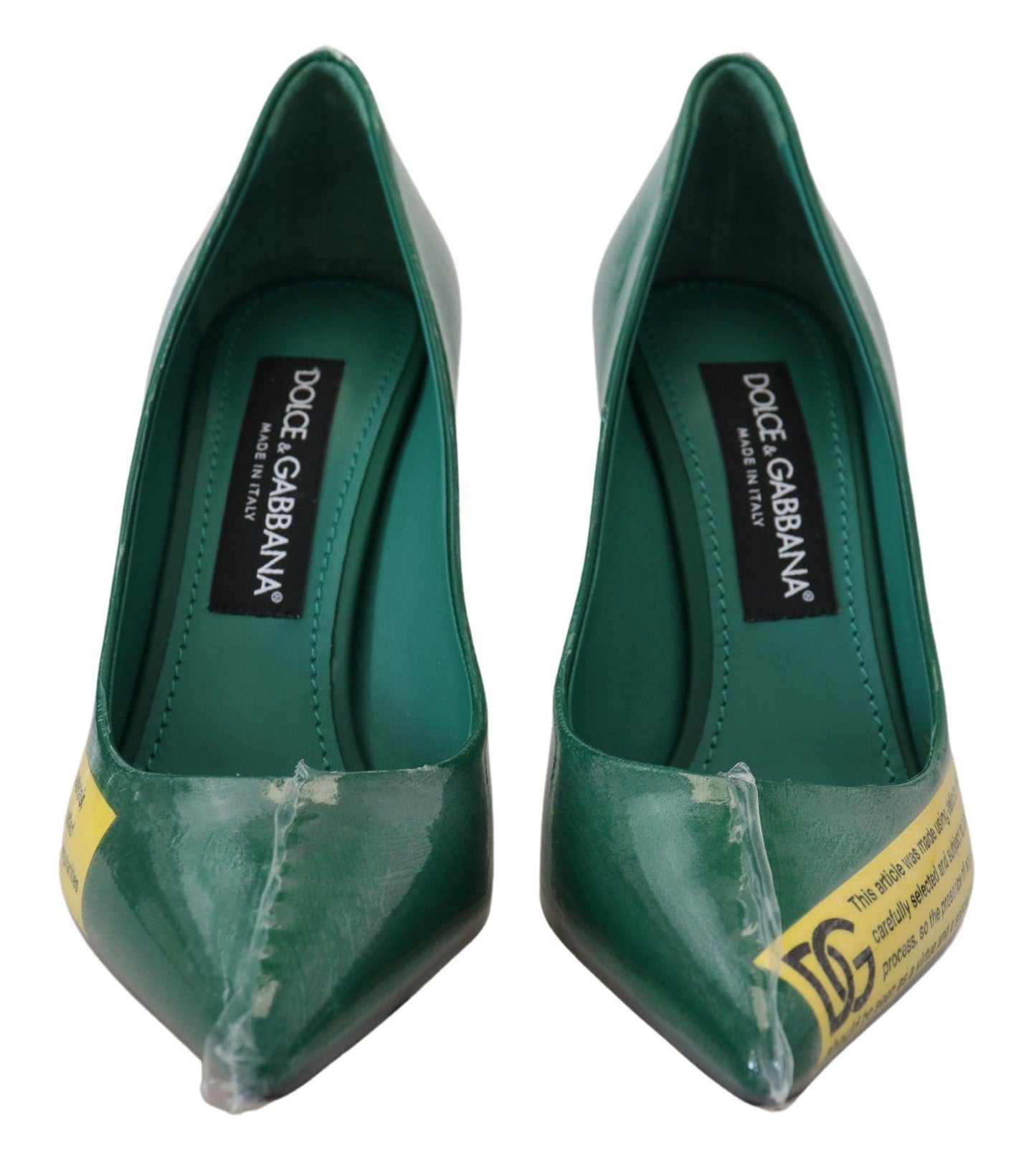 Dolce & Gabbana Emerald Elegance Leather Heels Pumps EU36 / US5.5