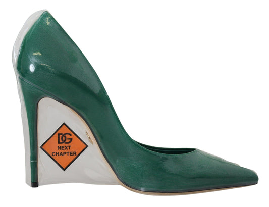 Dolce & Gabbana Emerald Elegance Leather Heels Pumps EU36 / US5.5