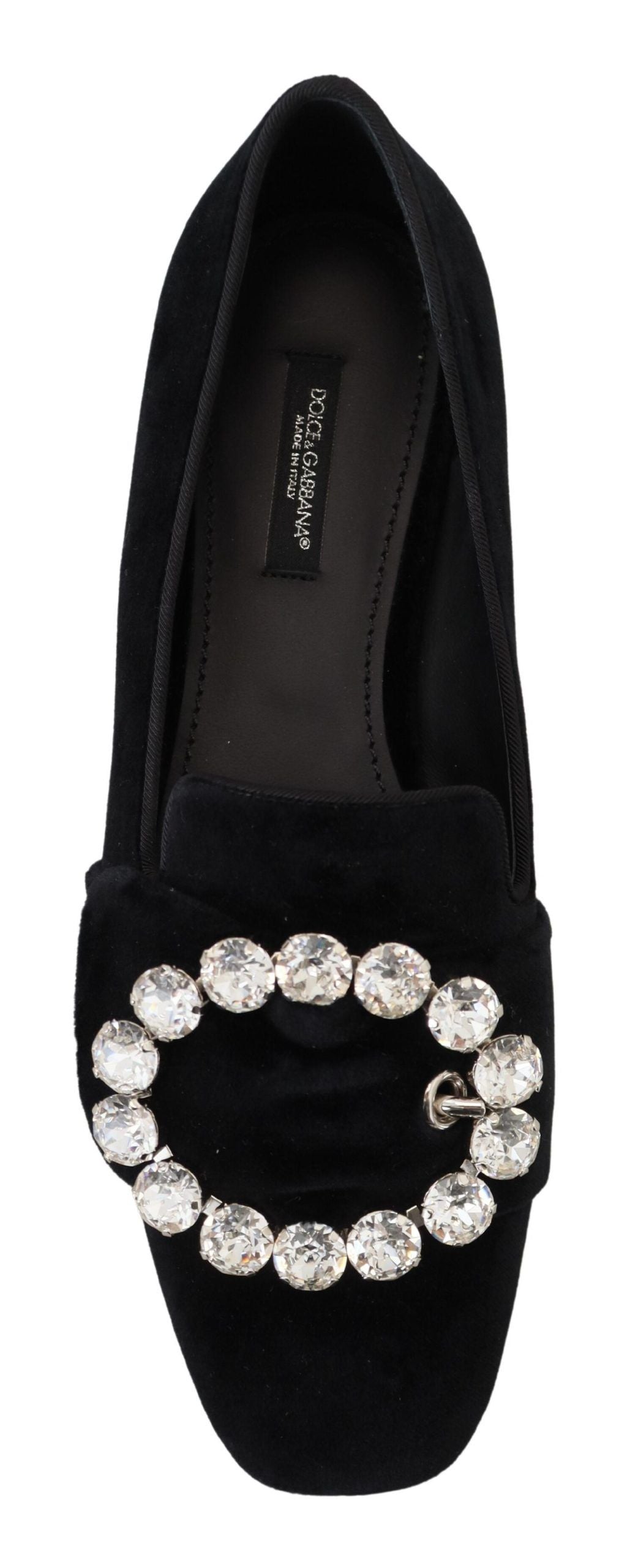 Dolce & Gabbana Chic Velvet Crystal-Embellished Loafers