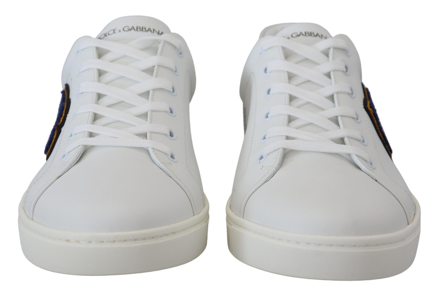 Dolce & Gabbana Elegant White Leather Men's Sneakers EU39.5 / US6.5