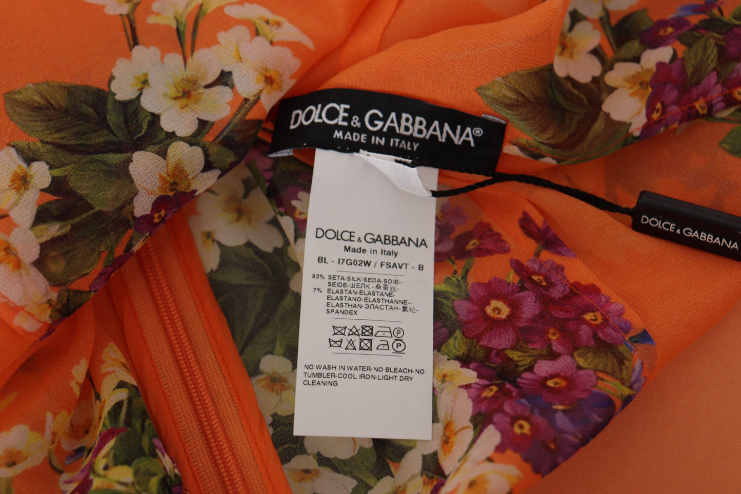 Dolce & Gabbana Elegant Floral Silk Blouse with Back Zipper IT40 | S