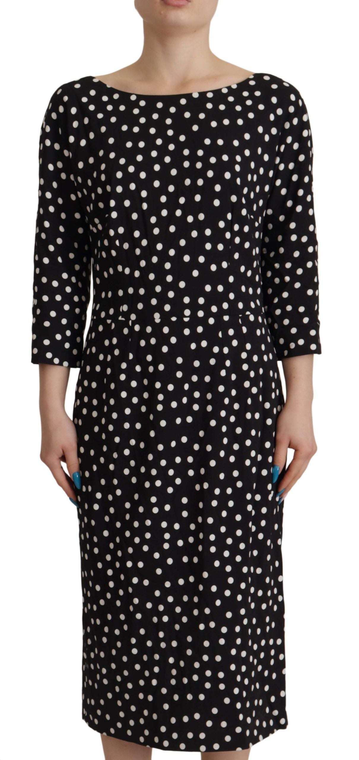 Dolce & Gabbana Polka Dot Sheath Midi Elegance IT48 / XL