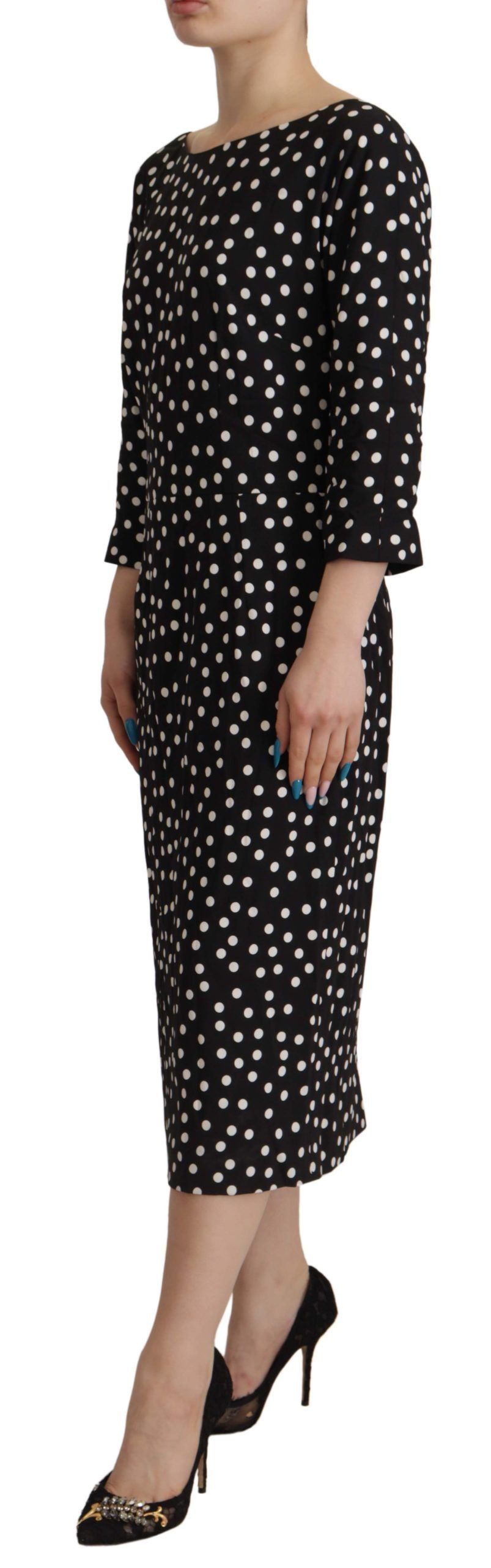 Dolce & Gabbana Polka Dot Sheath Midi Elegance IT48 / XL