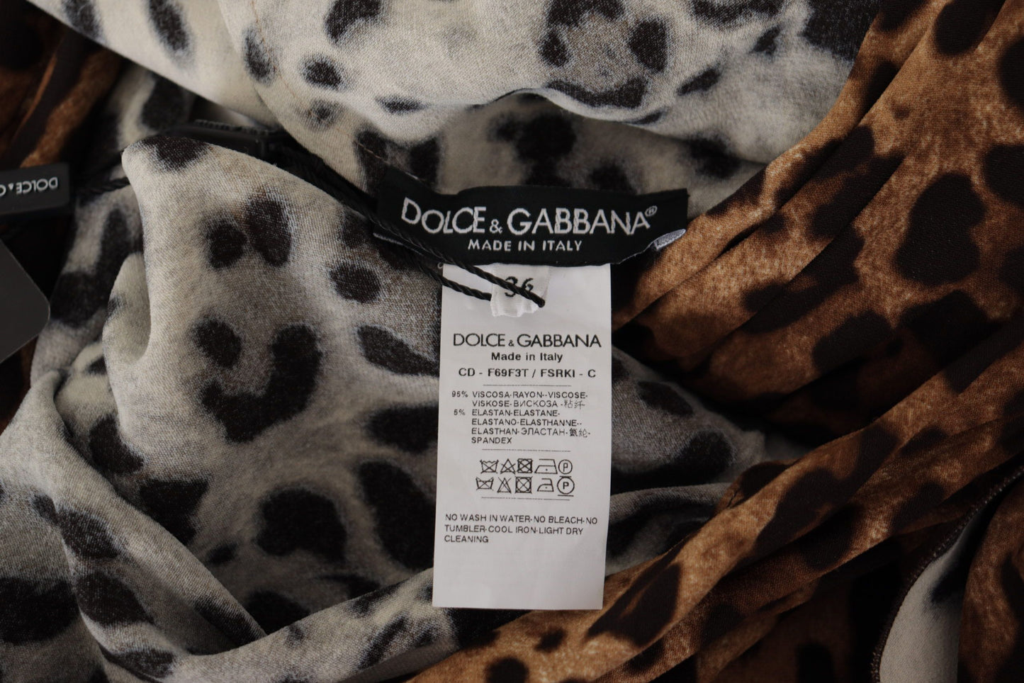 Dolce & Gabbana Elegant V-Neck A-Line Maxi Dress in Brown IT36 / XXS